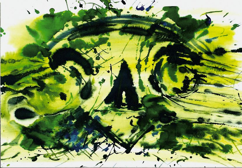 GARTENSCHAU, Lichtdesign, Stimmung 1, Aquarell, 62 x 88 cm